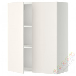 ⭐METOD⭐Навесной шкаф с полками/2 дверь, белый/Веддинге белый, 80x100 cm⭐ИКЕА-19468998