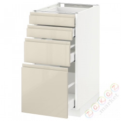 ⭐METOD / MAXIMERA⭐Бывший 4 пт/4шу, белый/Voxtorpглянцевый светло-бежевый, 40x60 cm⭐ИКЕА-89143430