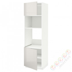 ⭐METOD⭐Шестой огромный/микрофон 2dr/половина, белый/Ringhult светло-серый, 60x60x200 cm⭐ИКЕА-59462089