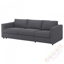 ⭐VIMLE⭐Раскладывающийся диван3-человекowa, Gunnared средний серый⭐ИКЕА-79545277