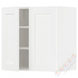 ⭐METOD⭐Навесной шкаф с полками/2 дверь, белый Enköping/белый имитация дерева, 60x60 cm⭐ИКЕА-79473483