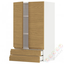 ⭐METOD / MAXIMERA⭐Sза c 2 Drz/2 ящики, белый/Voxtorpподражание. дуб, 60x100 cm⭐ИКЕА-69538319