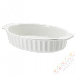 ⭐POETISK⭐Жаропрочная посуда, овал/сливочный, 32x21 cm⭐ИКЕА-80513874