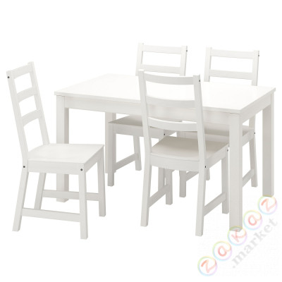 ⭐LANEBERG / NORDVIKEN⭐Таблица и 4 стулья, белый/белый, 130/190x80 cm⭐ИКЕА-39482719