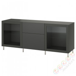 ⭐BESTA⭐Сочетание с ящики, темно-серый Лаппвикен/Sindvik темно-серый, 180x42x74 cm⭐ИКЕА-89508104