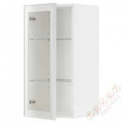 ⭐METOD⭐Шах половина/стакан Drz, белый/Hejsta белое прозрачное стекло, 40x80 cm⭐ИКЕА-89490547