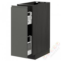 ⭐METOD⭐Кабинет ул./wysuwане wyposażenт.е.доб, черный/Voxtorpтемно-серый, 30x60 cm⭐ИКЕА-29310771