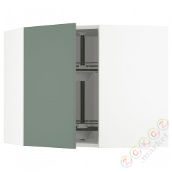 ⭐METOD⭐Шкаф навесной угловой с каруселью, белый/Bodarp серо-зеленый, 68x60 cm⭐ИКЕА-89317722
