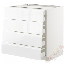 ⭐METOD / MAXIMERA⭐Бывший 4 пт/2n/3śr шу, белый/Блеск Voxtorp/белый, 80x60 cm⭐ИКЕА-59254293