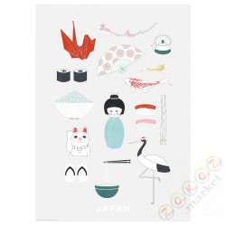 ⭐BILD⭐Плакат, w Japonii, 50x70 cm⭐ИКЕА-80513176