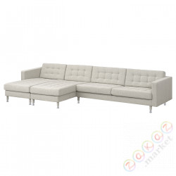 ⭐LANDSKRONA⭐5-местный диван, с шезлонгами Gunnared/бежевый металл⭐ИКЕА-89435339