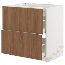 ⭐METOD / MAXIMERA⭐Ша ул/2fr/2шу, белый/Tistorp подражаниеacja коричневыйowego орехa, 80x60 cm⭐ИКЕА-99519178