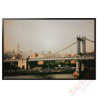 ⭐BJORKSTA⭐Картина в рамке, Манхэттенский мост/черный, 118x78 cm⭐ИКЕА-49384855