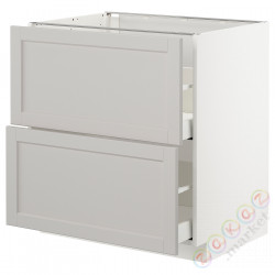 ⭐METOD / MAXIMERA⭐Sсstj 2fr/2в шу, белый/Lerhyttan светло-серый, 80x60 cm⭐ИКЕА-39274329