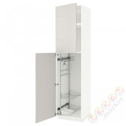 ⭐METOD⭐Высокий шкаф/домашний интерьер, белый/Ringhult светло-серый, 60x60x240 cm⭐ИКЕА-49458714