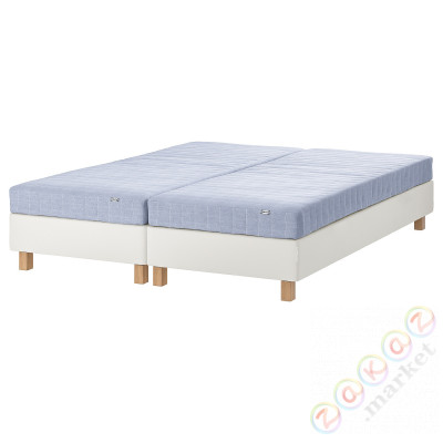 ⭐ESPEVAR/VADSO⭐Континентальная кровать, белый/жесткий голубой, 180x200 cm⭐ИКЕА-09389666