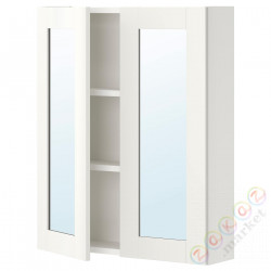 ⭐ENHET⭐Зеркальный шкаф i дверь, белый/белый rama60x17x75 cm⭐ИКЕА-19323670