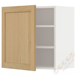 ⭐METOD⭐Навесной шкаф с полками, белый/Forsbacka дуб, 60x60 cm⭐ИКЕА-19509338