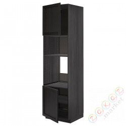 ⭐METOD⭐Шестой огромный/микрофон 2dr/половина, черный/Lerhyttan черный морилка, 60x60x220 cm⭐ИКЕА-49460203