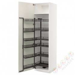 ⭐METOD⭐Высокий шкаф с wysuwaną spiżarką, белый/Веддинге белый, 60x60x220 cm⭐ИКЕА-99443230