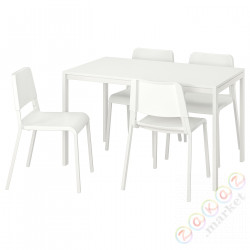 ⭐MELLTORP / TEODORES⭐Таблица и 4 стулья, белый⭐ИКЕА-79286033