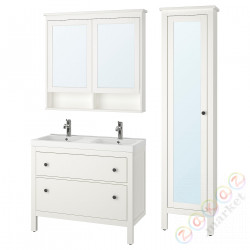 ⭐HEMNES / ODENSVIK⭐Мебель для ванной, набор. 6 шт.., белый/Voxnan аккумулятор, 103 cm⭐ИКЕА-99326387