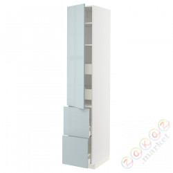 ⭐METOD / MAXIMERA⭐H пополам/4 шу/Drz/2 fr, белый/Kallarp jasnoсерый-синий, 40x60x220 cm⭐ИКЕА-59479513