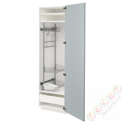 ⭐METOD / MAXIMERA⭐Высокий шкаф/домашний интерьер, белый/Kallarp jasnoсерый-синий, 60x60x200 cm⭐ИКЕА-29479208