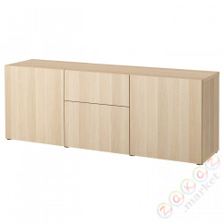 ⭐BESTA⭐Сочетание с ящики, под беленый дуб/Лаппвикен под беленый дуб, 180x42x65 cm⭐ИКЕА-19325184