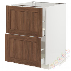 ⭐METOD / MAXIMERA⭐Sсstj 2fr/2в шу, белый Enköping/коричневый орех, 60x60 cm⭐ИКЕА-59475039