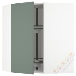 ⭐METOD⭐Шкаф навесной угловой с каруселью, белый/Bodarp серо-зеленый, 68x80 cm⭐ИКЕА-49317724
