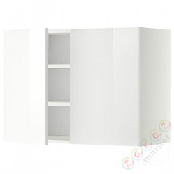 ⭐METOD⭐Навесной шкаф с полками/2 дверь, белый/Рингхульт белый, 80x60 cm⭐ИКЕА-39467035