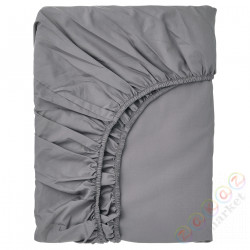 ⭐RONNVECKMAL⭐Простыня на резинке на резинке, Серый, 140x200 cm⭐ИКЕА-50537094