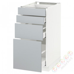 ⭐METOD / MAXIMERA⭐Бывший 4 пт/4шу, белый/Veddinge Серый, 40x60 cm⭐ИКЕА-49049873