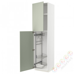 ⭐METOD⭐Высокий шкаф/домашний интерьер, белый/Stensund светло-зеленый, 60x60x240 cm⭐ИКЕА-59486839