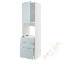 ⭐METOD / MAXIMERA⭐Кабинет высокой температуры/Drz/3 шу, белый/Kallarp jasnoсерый-синий, 60x60x220 cm⭐ИКЕА-49479250