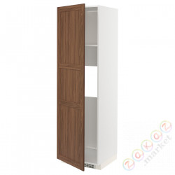 ⭐METOD⭐Охлажденный или замороженный Drz, белый Enköping/коричневый орех, 60x60x200 cm⭐ИКЕА-29475173