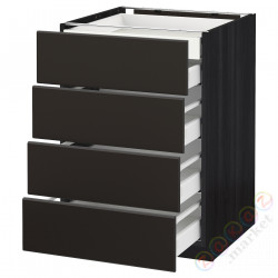 ⭐METOD / MAXIMERA⭐Бывший 4 пт/2n/3śr шу, черный/Кунгсбака антрацит, 60x60 cm⭐ИКЕА-79212419