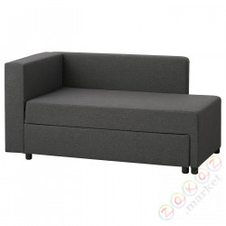 ⭐BYGGET⭐Диван/диванразложитьadана, Knisa/темно-серый с контейнером⭐ИКЕА-60503084