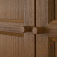 ⭐BILLY⭐Книжный шкаф с дверь, коричневый орех, 80x30x202 cm⭐ИКЕА-19563132