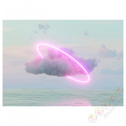 ⭐PJATTERYD⭐Образ, okręgi wokół chmur, 70x50 cm⭐ИКЕА-20545731