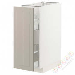 ⭐METOD / MAXIMERA⭐Кабинет ул./wysuwане wyposażenт.е.доб, белый/Stensund бежевый, 30x60 cm⭐ИКЕА-19408018