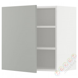 ⭐METOD⭐Навесной шкаф с полками, белый/Havstorp светло-серый, 60x60 cm⭐ИКЕА-89539394