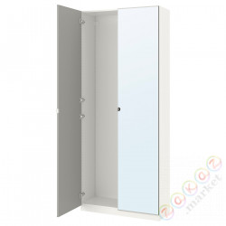 ⭐PAX / VIKEDAL⭐Гардероб/2 дверь, белый/зеркало, 100x38x236 cm⭐ИКЕА-09905466