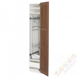 ⭐METOD / MAXIMERA⭐Высокий шкаф/домашний интерьер, белый Enköping/коричневый орех, 40x60x200 cm⭐ИКЕА-19475201