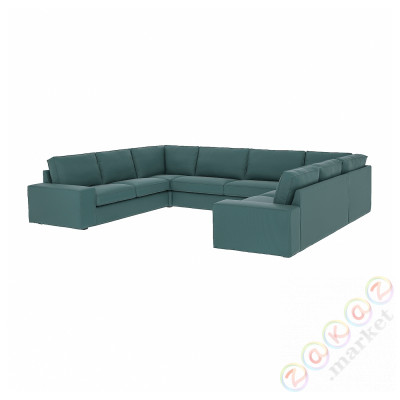 ⭐KIVIK⭐П-образный диван, 7-человекowa, Kelinge серо-бирюзовый⭐ИКЕА-39443068
