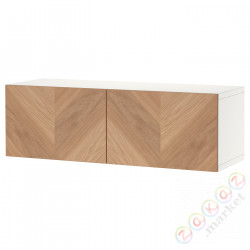 ⭐BESTA⭐Комбинация навесных шкафов, белый Hedeviken/дубовый вейп, 120x42x38 cm⭐ИКЕА-49440842