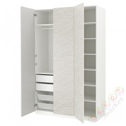 ⭐PAX / MISTUDDEN⭐Комбинация шкафов, белый/Серый шаблон, 150x60x236 cm⭐ИКЕА-59521183