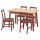 ⭐PINNTORP / PINNTORP⭐Таблица и 4 стулья, светло-коричневое пятно czerwona bejca/czerwona bejca, 125 cm⭐ИКЕА-19484451