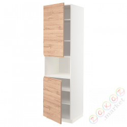 ⭐METOD⭐Ш x В ст микрофон 2Drz/половина, белый/Voxtorpподражание. дуб, 60x60x220 cm⭐ИКЕА-89464077